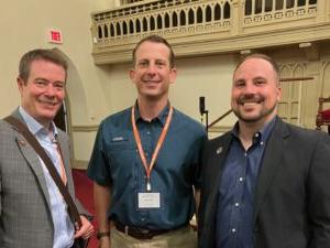 HSU alumni Jack Bodenhamer '08, Dr. Jacob West '04/'07/'13, and Adam English '96 attended a conference in Raleigh, NC.
